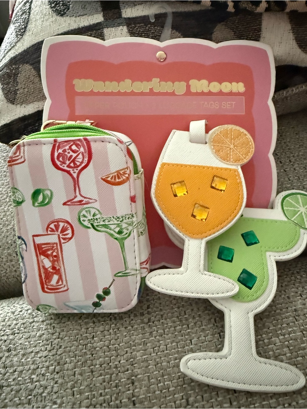 🍸NEW🍸Cocktail Gift Tag Set - Pink, Orange, Green